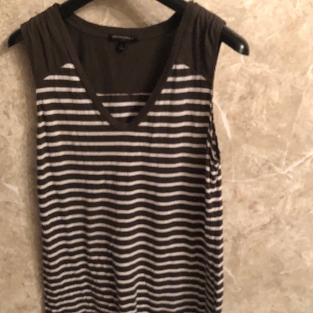 Banana republic green and white dress